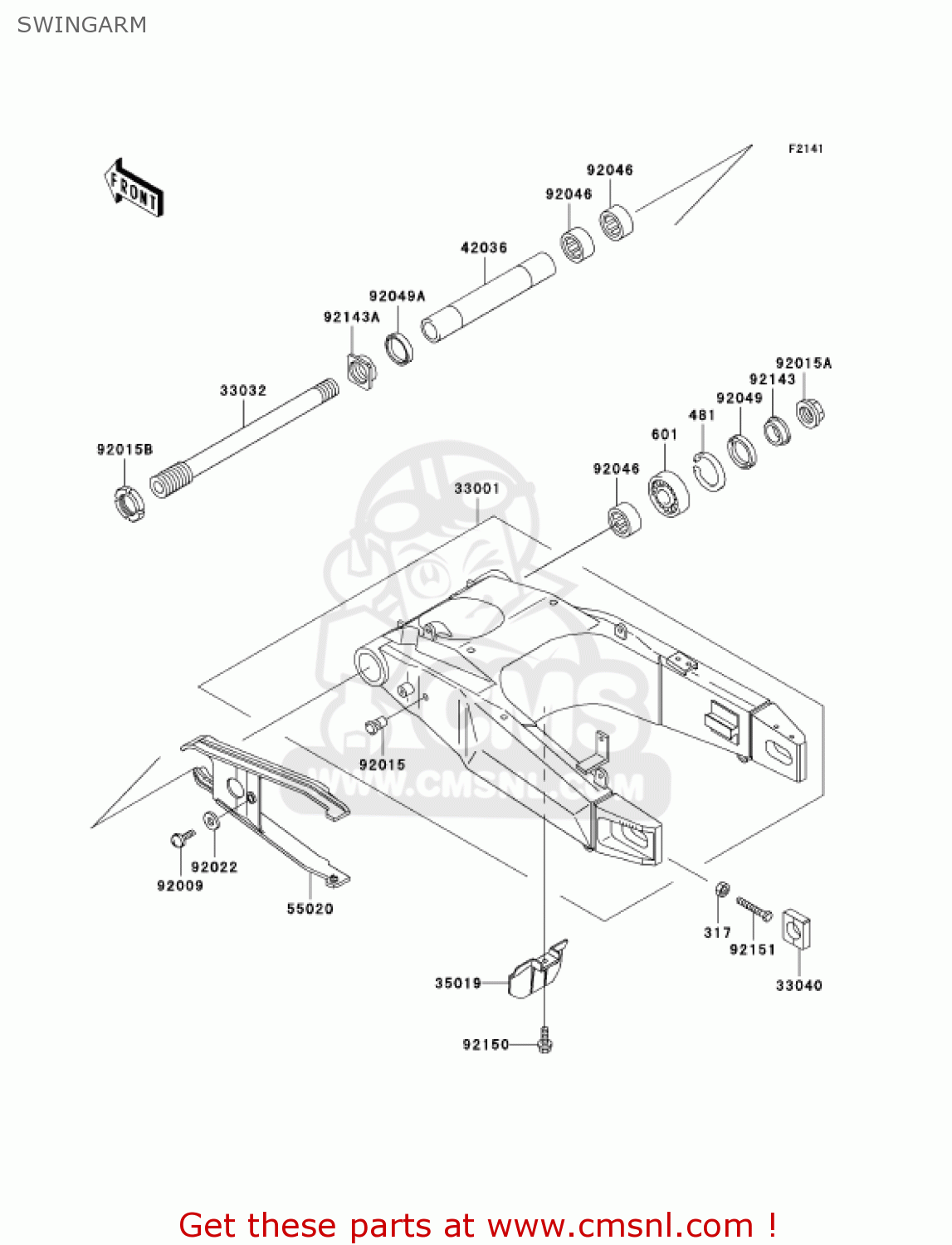 SWINGARM ZX750-P8 2003 USA CALIFORNIA CANADA