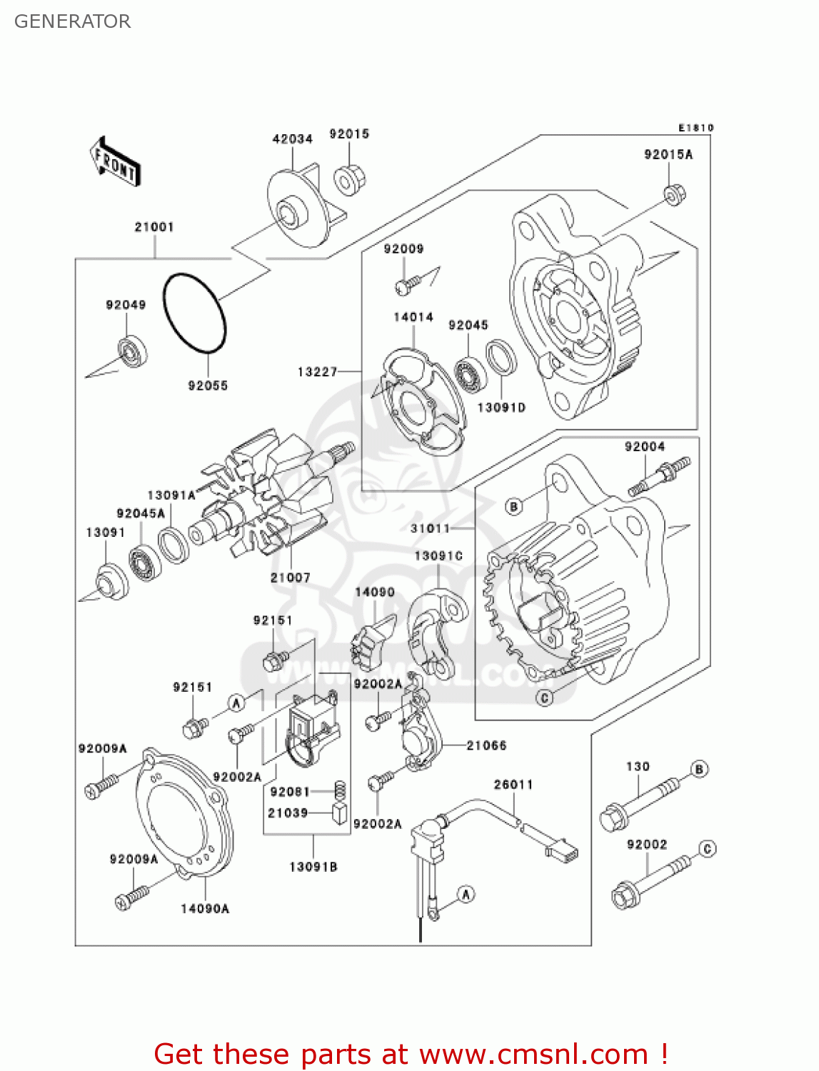 GENERATOR ZX750-P8 2003 USA CALIFORNIA CANADA