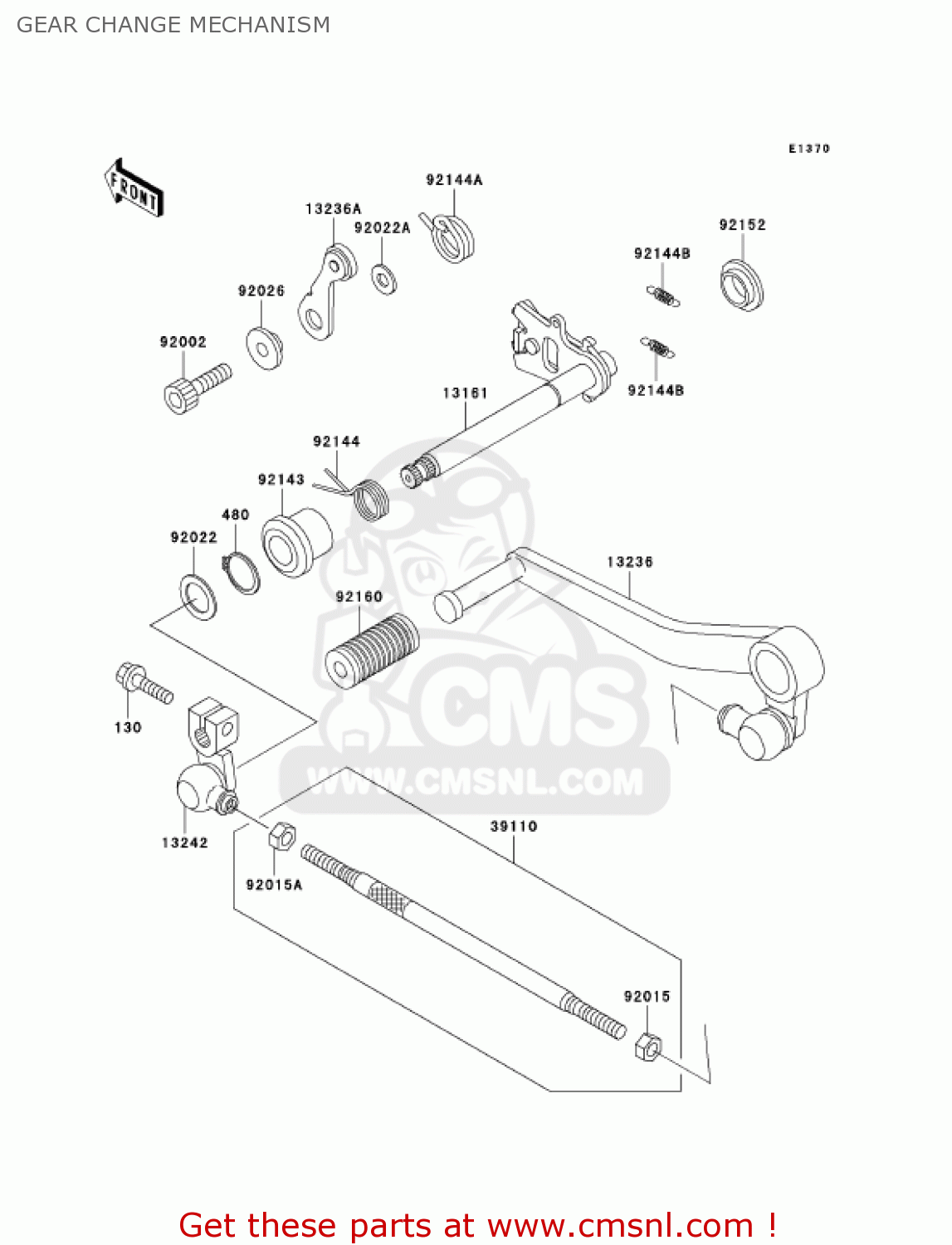 GEAR CHANGE MECHANISM ZX750-P8 2003 USA CALIFORNIA CANADA