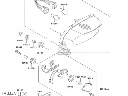 TAILLIGHT(S) - ZX750-P8 2003 USA CALIFORNIA CANADA