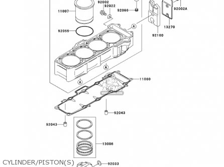 CYLINDER/PISTON(S) - ZX750-P8 2003 USA CALIFORNIA CANADA