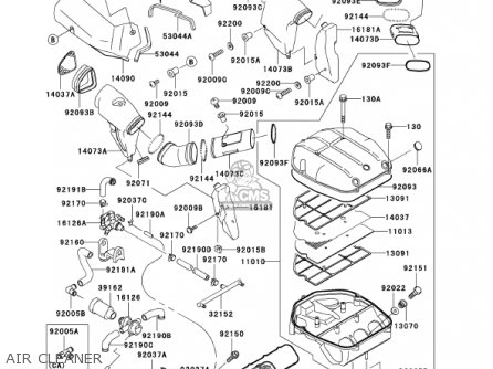 AIR CLEANER - ZX750-P8 2003 USA CALIFORNIA CANADA