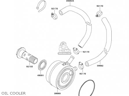 OIL COOLER - ZX750-P8 2003 USA CALIFORNIA CANADA