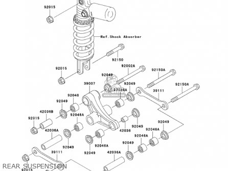 REAR SUSPENSION - ZX750-P8 2003 USA CALIFORNIA CANADA