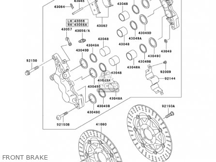 FRONT BRAKE - ZX750-P8 2003 USA CALIFORNIA CANADA