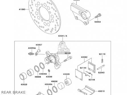 REAR BRAKE - ZX750-P8 2003 USA CALIFORNIA CANADA