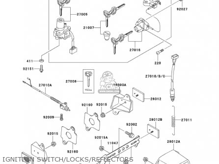 IGNITION SWITCH/LOCKS/REFLECTORS - ZX750-P8 2003 USA CALIFORNIA CANADA