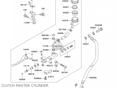 CLUTCH MASTER CYLINDER - ZX750-P8 2003 USA CALIFORNIA CANADA