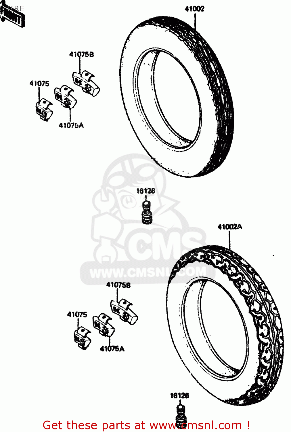 TIRE ZX750A1 1983 EUROPE UK FR IT NR SD ST