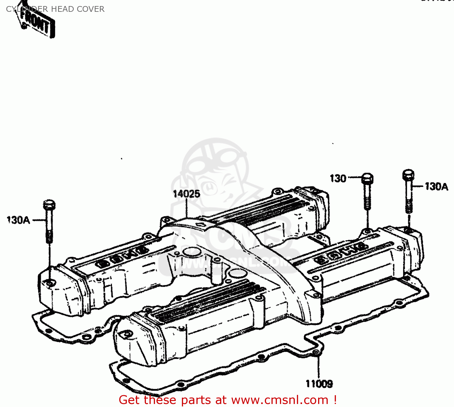 CYLINDER HEAD COVER ZX750A1 1983 EUROPE UK FR IT NR SD ST