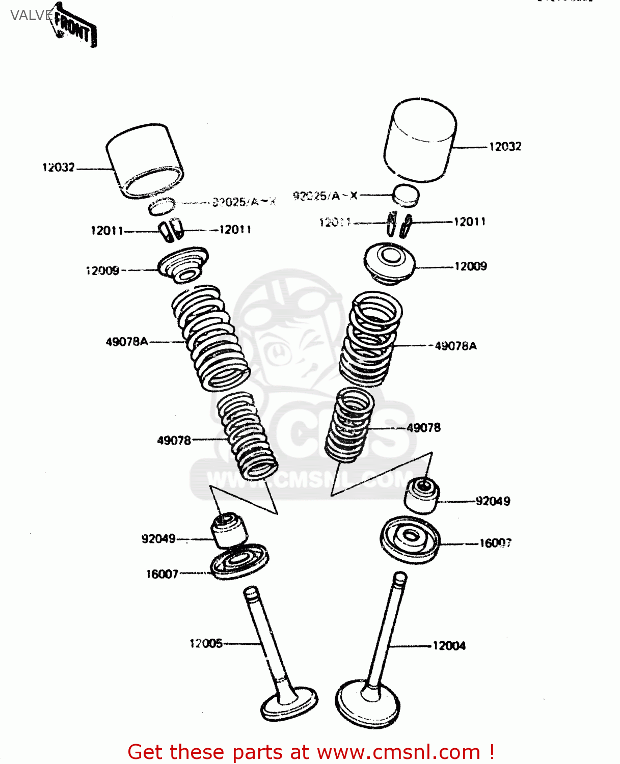 VALVE ZX750A1 1983 EUROPE UK FR IT NR SD ST