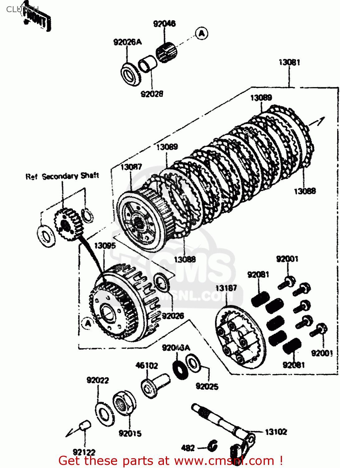 CLUTCH ZX750A1 1983 EUROPE UK FR IT NR SD ST
