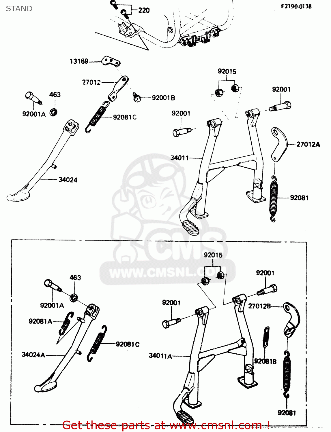 STAND ZX750A1 1983 EUROPE UK FR IT NR SD ST