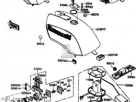 FUEL TANK - ZX750A1 1983 EUROPE UK FR IT NR SD ST