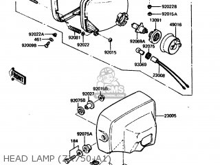 HEAD LAMP (ZX750-A1) - ZX750A1 1983 EUROPE UK FR IT NR SD ST