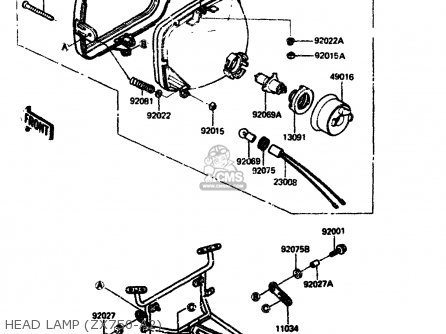 HEAD LAMP (ZX750-A2) - ZX750A1 1983 EUROPE UK FR IT NR SD ST