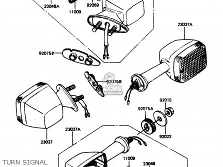 TURN SIGNAL - ZX750A1 1983 EUROPE UK FR IT NR SD ST