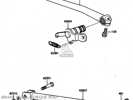 BRAKE PEDAL/TORQUE ROD - ZX750A1 1983 EUROPE UK FR IT NR SD ST