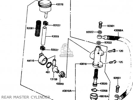 REAR MASTER CYLINDER - ZX750A1 1983 EUROPE UK FR IT NR SD ST