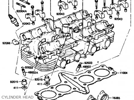CYLINDER HEAD - ZX750A1 1983 EUROPE UK FR IT NR SD ST