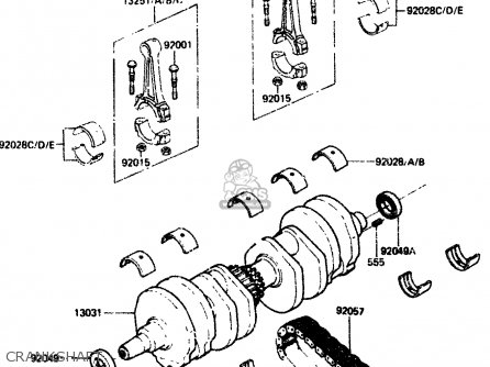 CRANKSHAFT - ZX750A1 1983 EUROPE UK FR IT NR SD ST