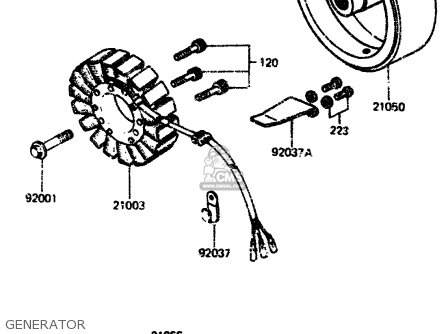 GENERATOR - ZX750A1 1983 EUROPE UK FR IT NR SD ST