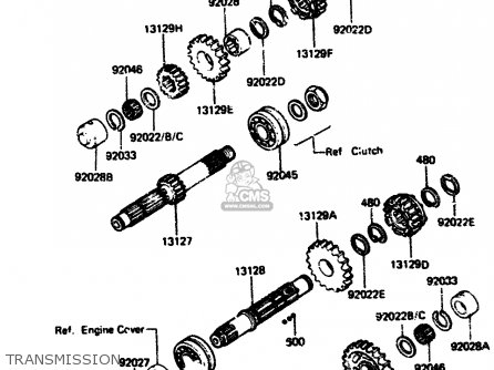 TRANSMISSION - ZX750A1 1983 EUROPE UK FR IT NR SD ST