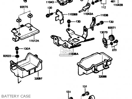 BATTERY CASE - ZX750A1 1983 EUROPE UK FR IT NR SD ST