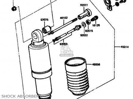 SHOCK ABSORBER - ZX750A1 1983 EUROPE UK FR IT NR SD ST