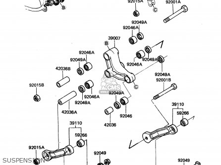 SUSPENSION - ZX750A1 1983 EUROPE UK FR IT NR SD ST
