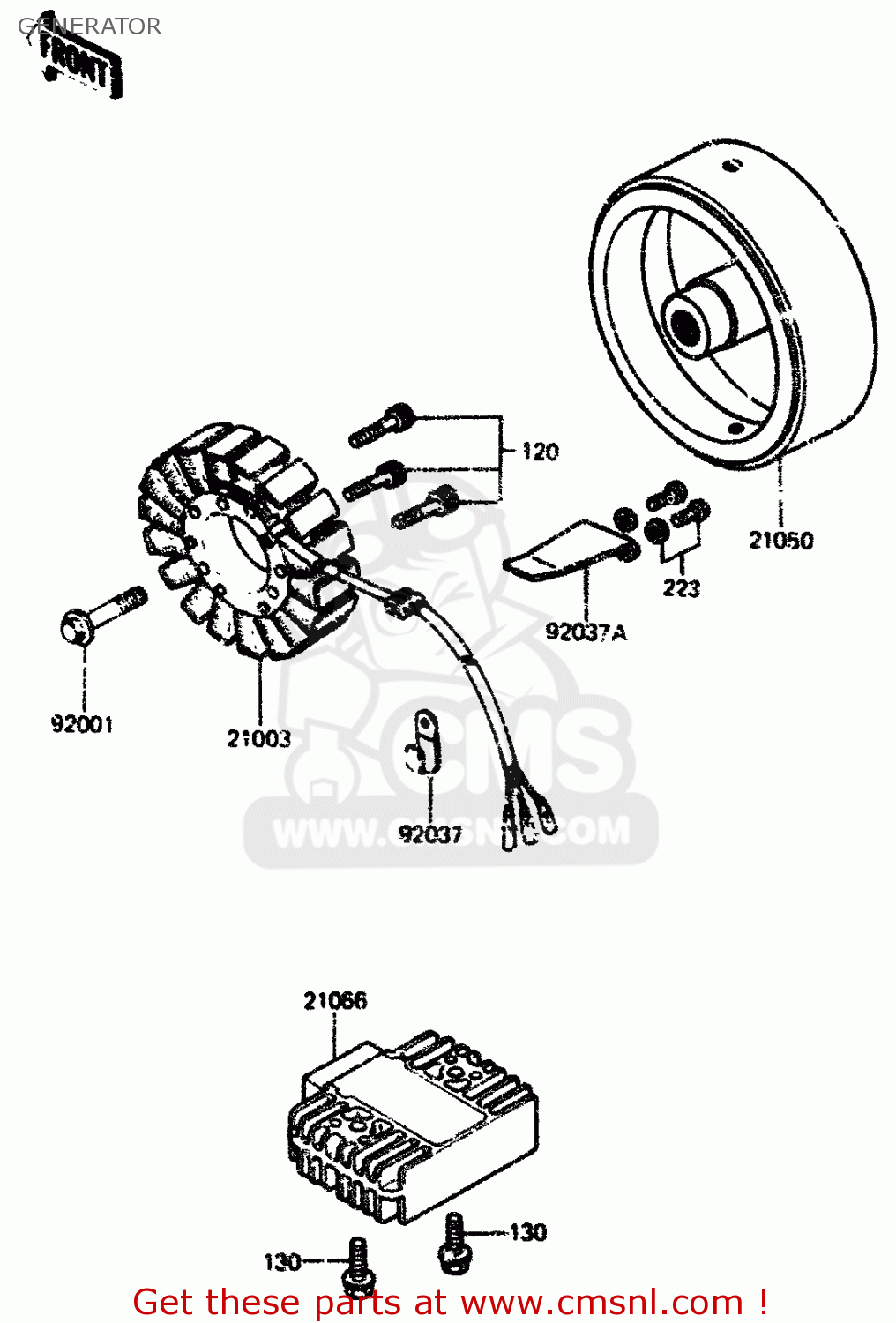 GENERATOR ZX750A2 1984 EUROPE UK FR GR IT NR SD