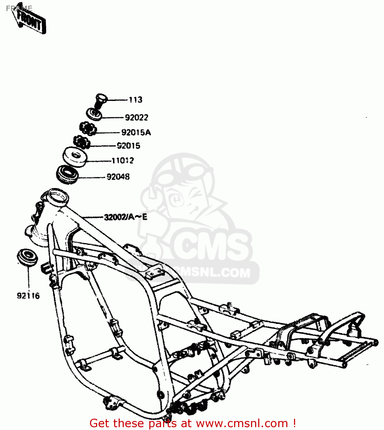 FRAME ZX750A2 1984 EUROPE UK FR GR IT NR SD