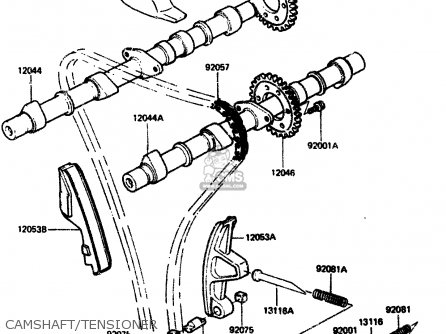 CAMSHAFT/TENSIONER - ZX750A2 1984 EUROPE UK FR GR IT NR SD
