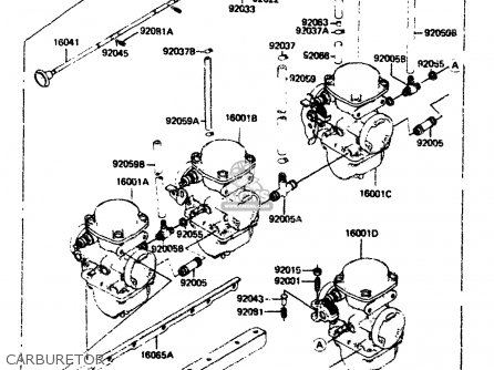 CARBURETOR - ZX750A2 1984 EUROPE UK FR GR IT NR SD