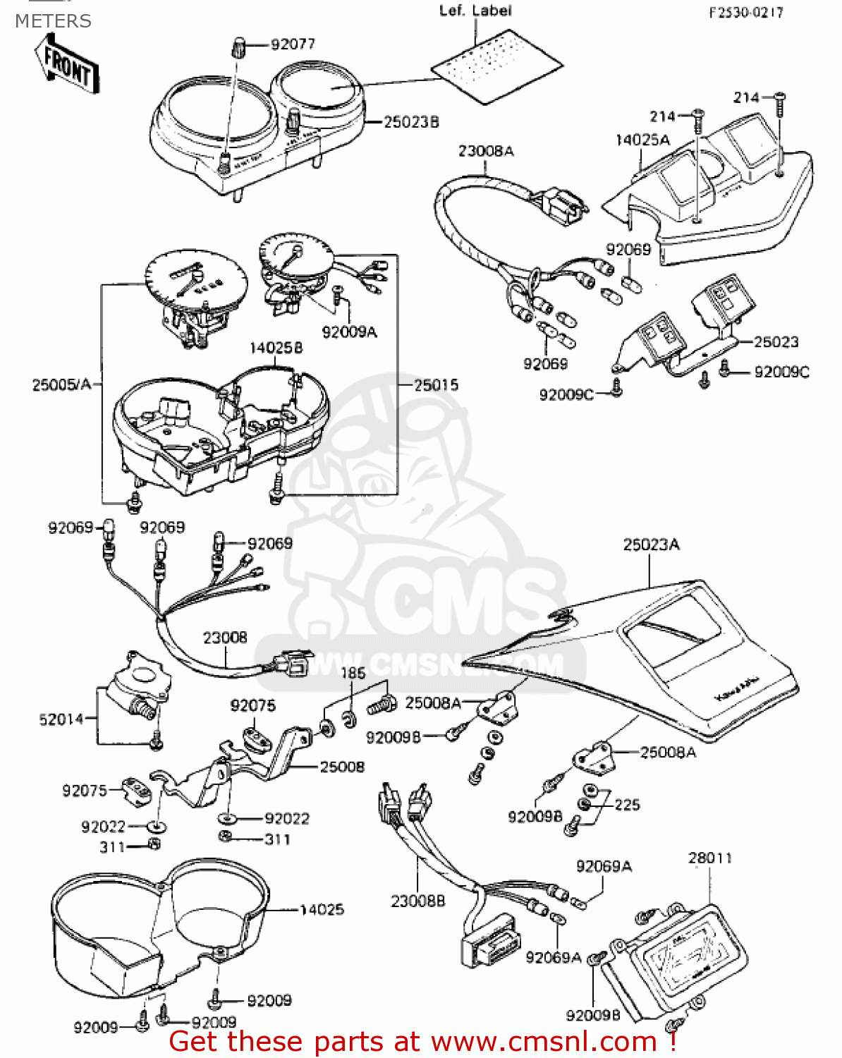 METERS ZX750A2 GPZ750 1984 USA CALIFORNIA CANADA