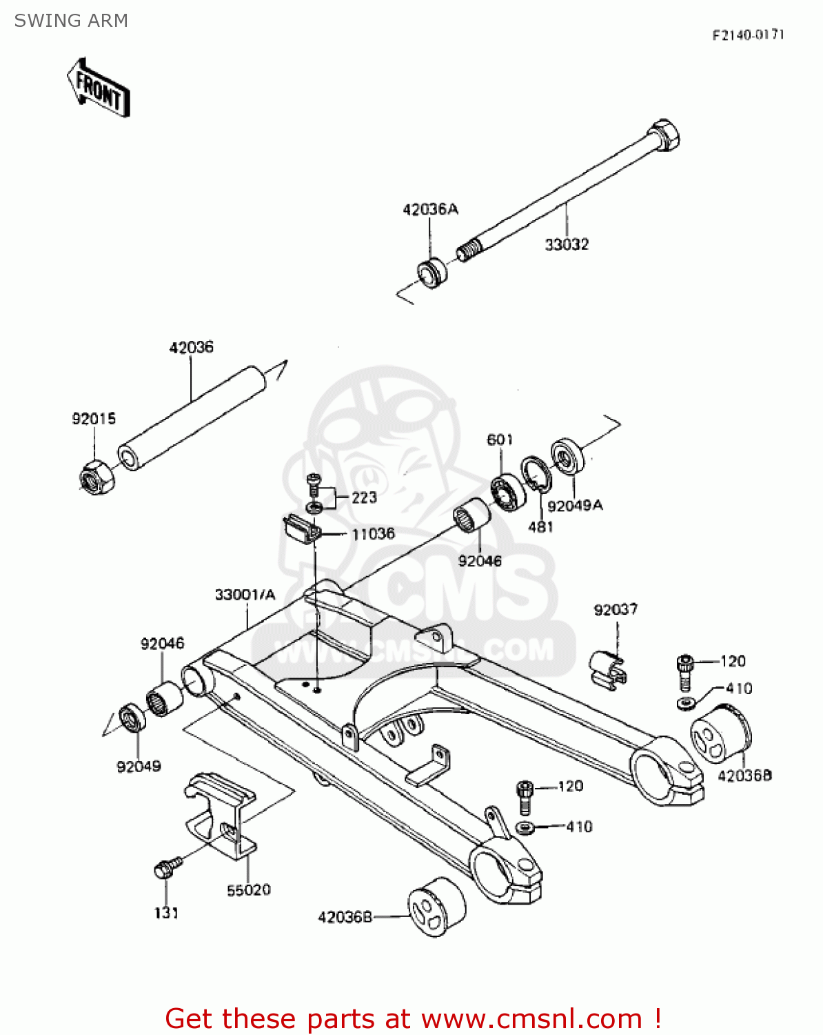 SWING ARM ZX750A2 GPZ750 1984 USA CALIFORNIA CANADA