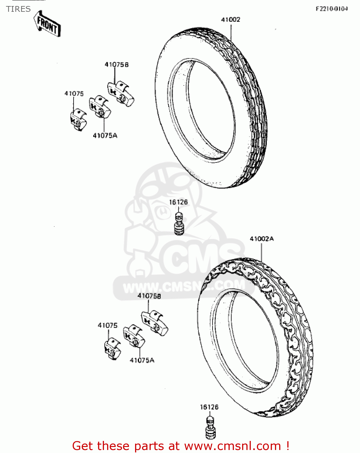 TIRES ZX750A2 GPZ750 1984 USA CALIFORNIA CANADA