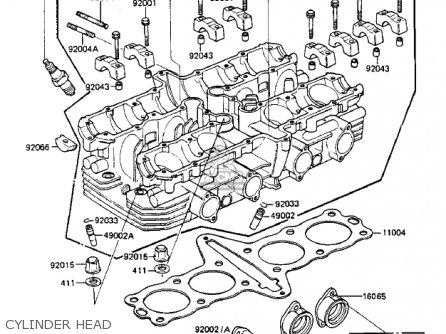 CYLINDER HEAD - ZX750A2 GPZ750 1984 USA CALIFORNIA CANADA