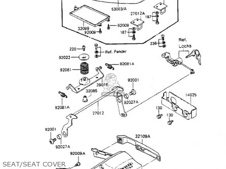 SEAT/SEAT COVER - ZX750A2 GPZ750 1984 USA CALIFORNIA CANADA