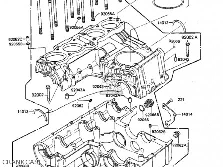CRANKCASE - ZX750A2 GPZ750 1984 USA CALIFORNIA CANADA