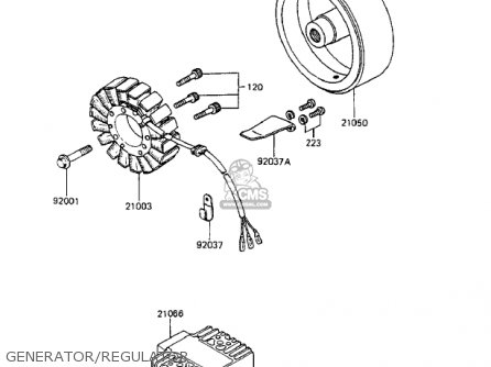 GENERATOR/REGULATOR - ZX750A2 GPZ750 1984 USA CALIFORNIA CANADA