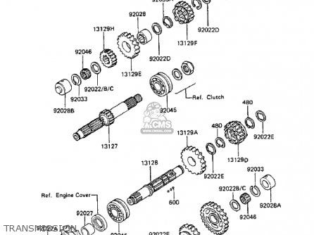 TRANSMISSION - ZX750A2 GPZ750 1984 USA CALIFORNIA CANADA