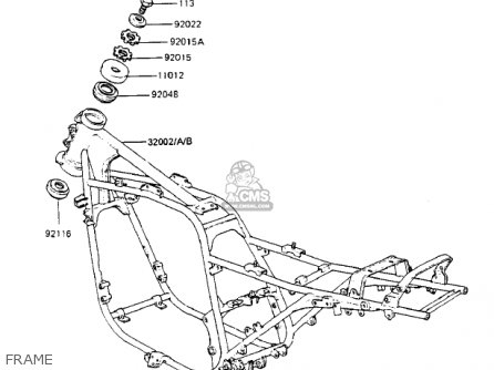FRAME - ZX750A2 GPZ750 1984 USA CALIFORNIA CANADA