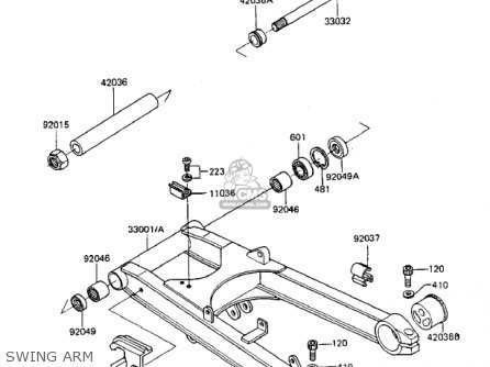 SWING ARM - ZX750A2 GPZ750 1984 USA CALIFORNIA CANADA