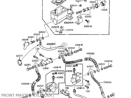 FRONT MASTER CYLINDER - ZX750A2 GPZ750 1984 USA CALIFORNIA CANADA