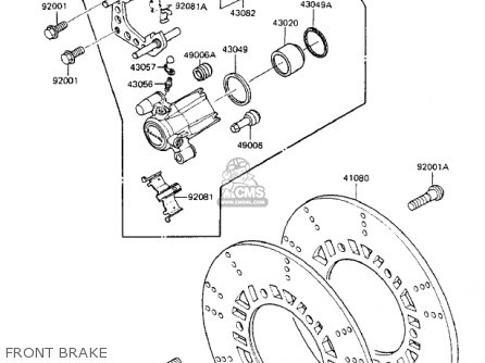 FRONT BRAKE - ZX750A2 GPZ750 1984 USA CALIFORNIA CANADA