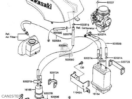 CANISTER - ZX750A2 GPZ750 1984 USA CALIFORNIA CANADA
