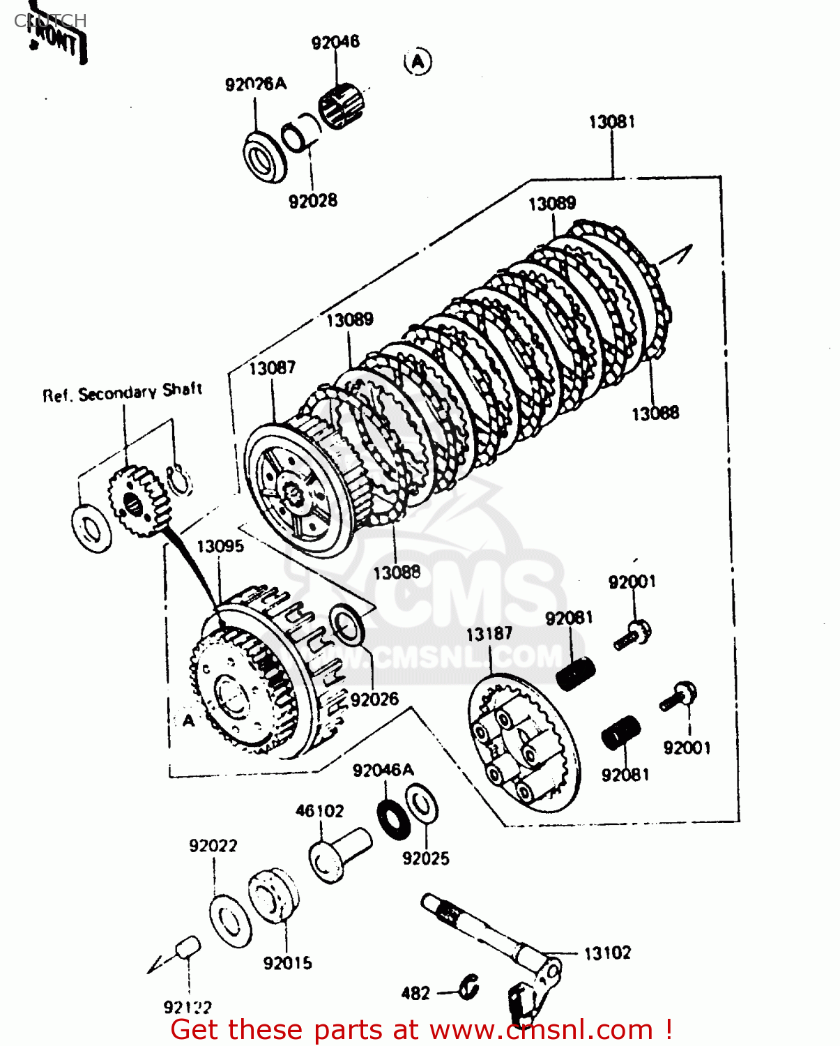 CLUTCH ZX750A3 1985 EUROPE UK FR GR IT NR SD