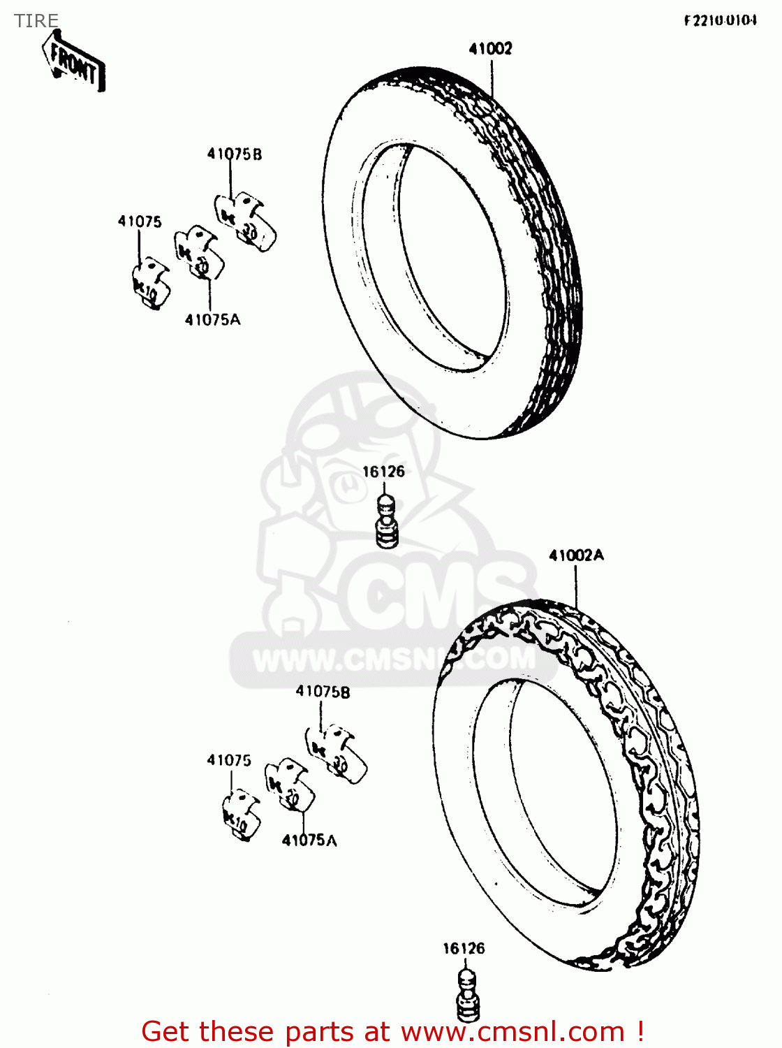 TIRE ZX750A3 1985 EUROPE UK FR GR IT NR SD