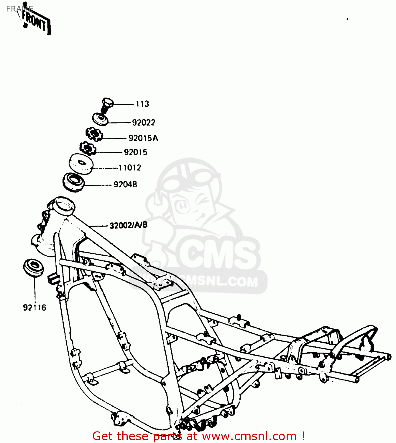 FRAME ZX750A3 1985 EUROPE UK FR GR IT NR SD